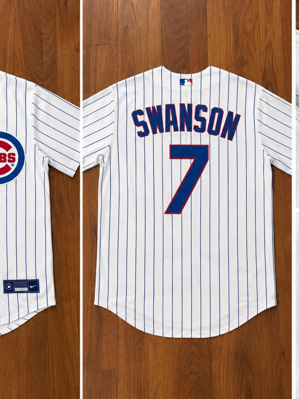 Nike Chicago Cubs Dansby Swanson #7 Pinstripe Jersey - Men’s Medium